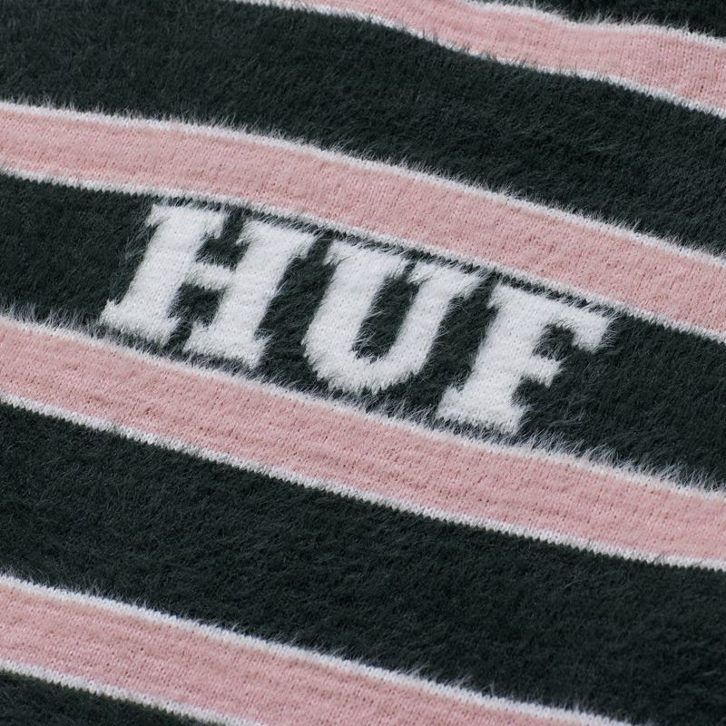 Suéteres Playboy X Huf Faux Mohair Striped Masculino Pretas Rosa Branco | EQGJL0951