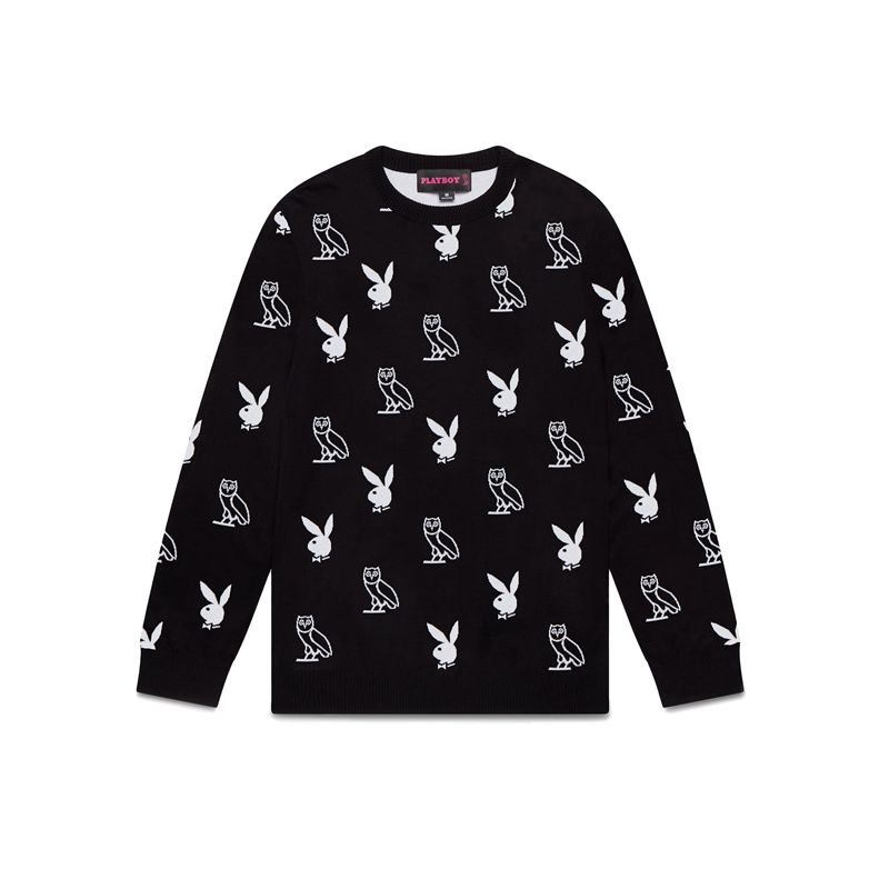 Suéteres Playboy X Ovo Intarsia Knit Masculino Vermelhas | MCYBU8309