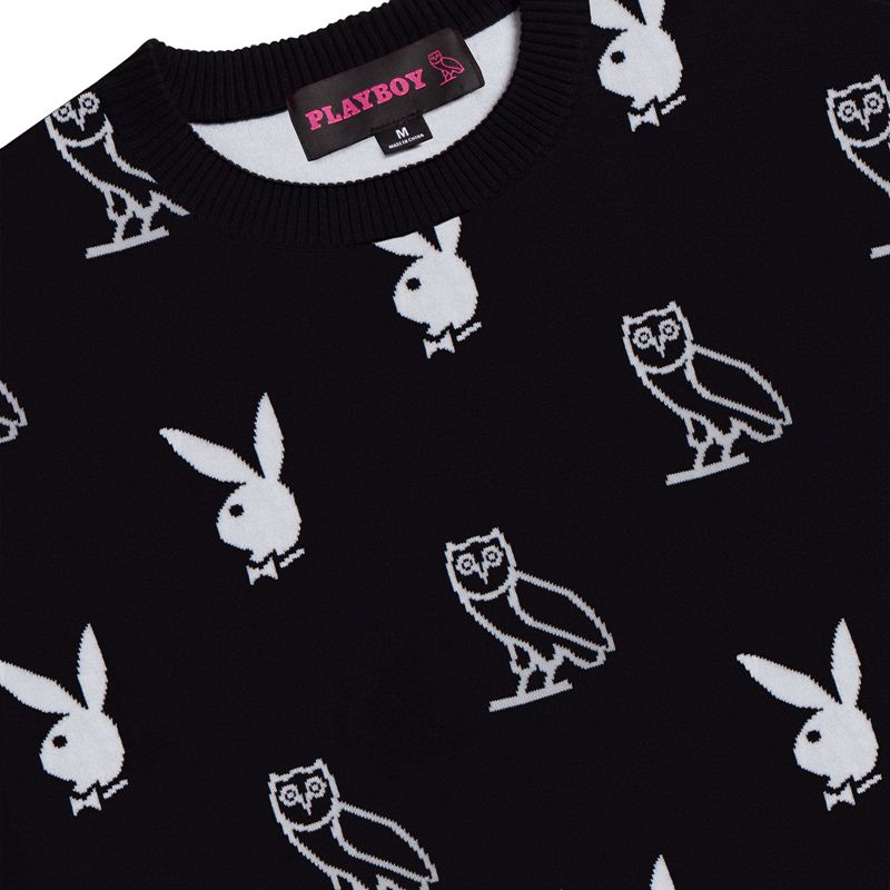 Suéteres Playboy X Ovo Intarsia Knit Masculino Vermelhas | MCYBU8309