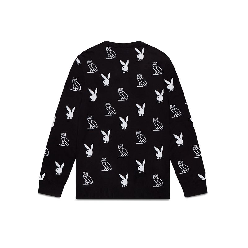 Suéteres Playboy X Ovo Intarsia Knit Masculino Vermelhas | MCYBU8309