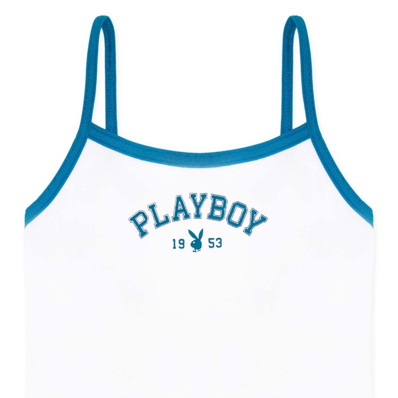 Tank Playboy 1953 Ribbed Feminino Branco | SUGLX6073