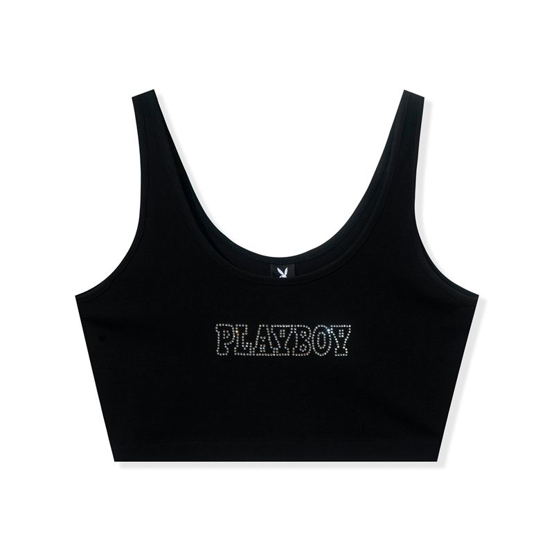 Tank Playboy Bedazzled Masthead Feminino Roxo | XOLAK5762