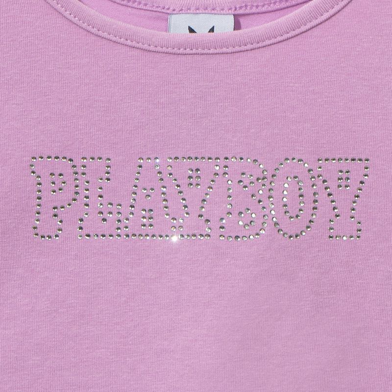 Tank Playboy Bedazzled Masthead Feminino Roxo | XOLAK5762