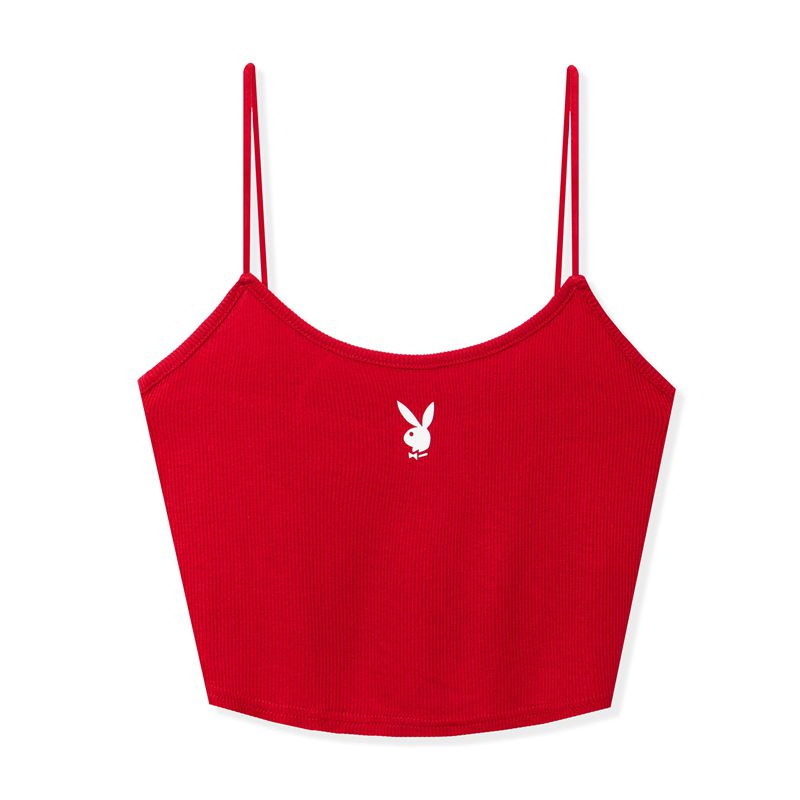 Tank Playboy Classicos Top Feminino Vermelhas | PNAID7109