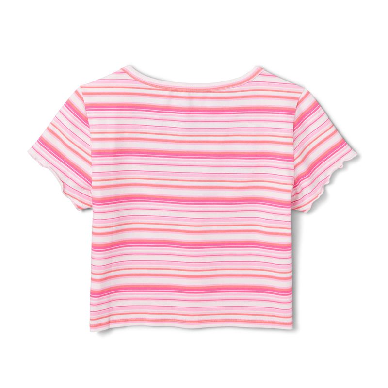 Tank Playboy Crush Stripe Scoop Tee Feminino Rosa | JKPGV5603