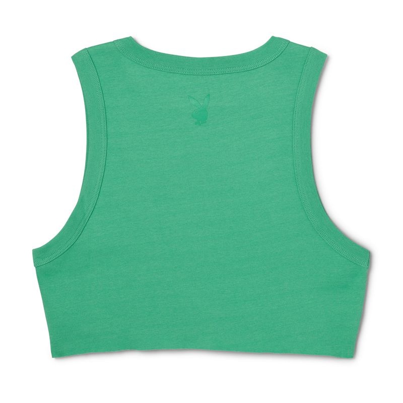 Tank Playboy Cutoff Feminino Verdes | BYZDW8715