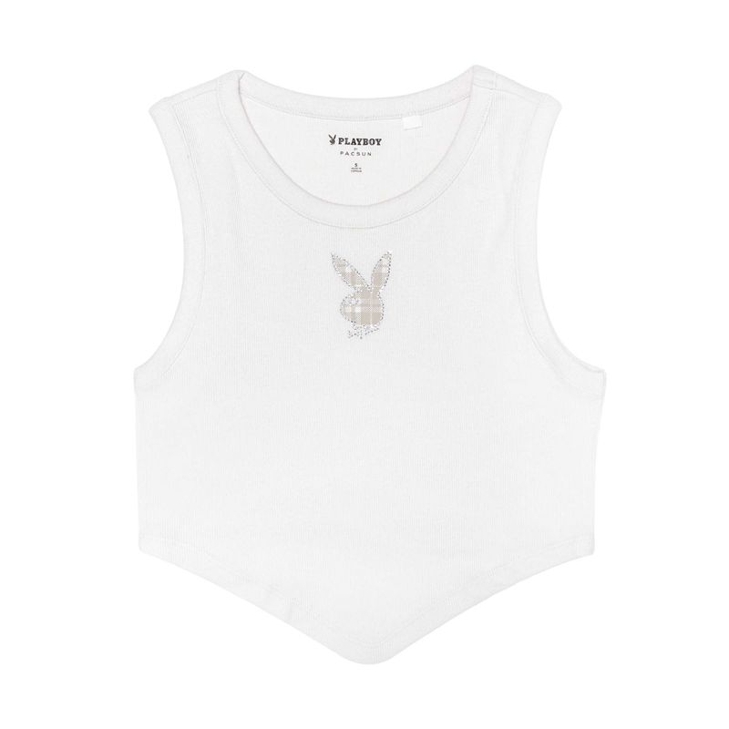 Tank Playboy Handkerchief Feminino Branco | VFZLX7528