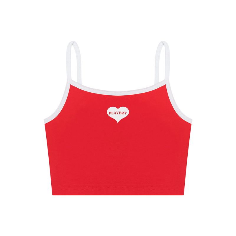 Tank Playboy Heart Lounge Feminino Vermelhas | TBPSI7081