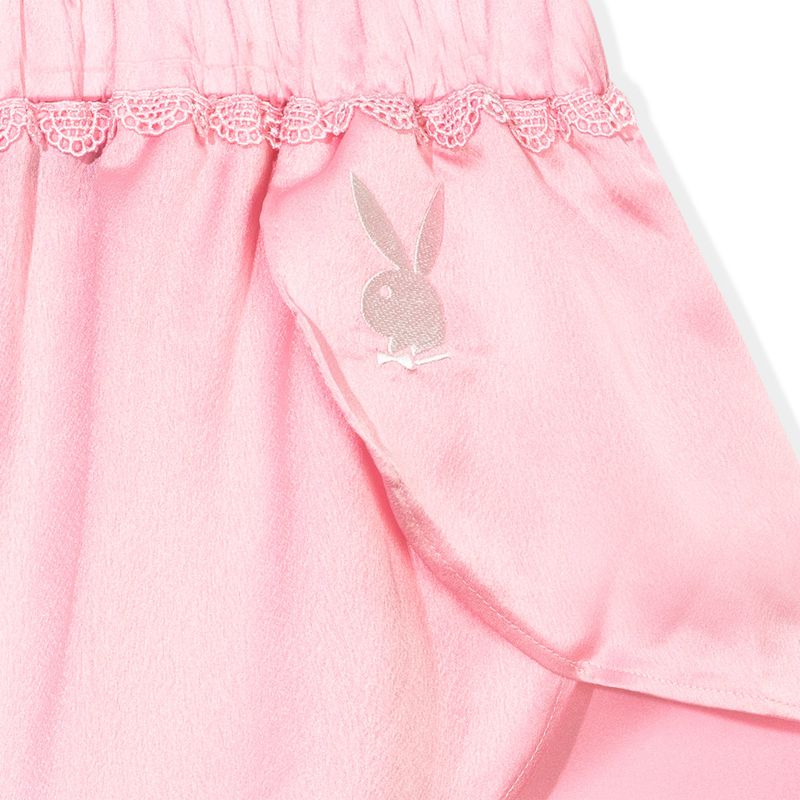 Tank Playboy Lounge Satin Feminino Rosa | NVULX7542