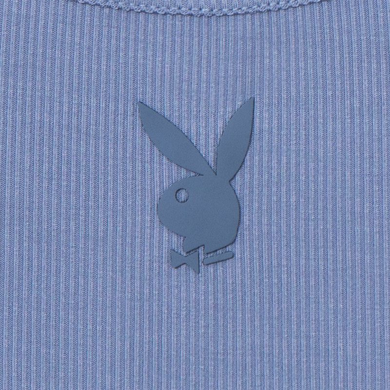 Tank Playboy Mini Rabbit Head Lounge Feminino Azuis | BRCKH2569