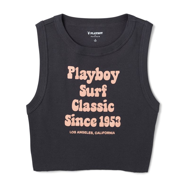 Tank Playboy Tidal Feminino Pretas | WPCTJ3574