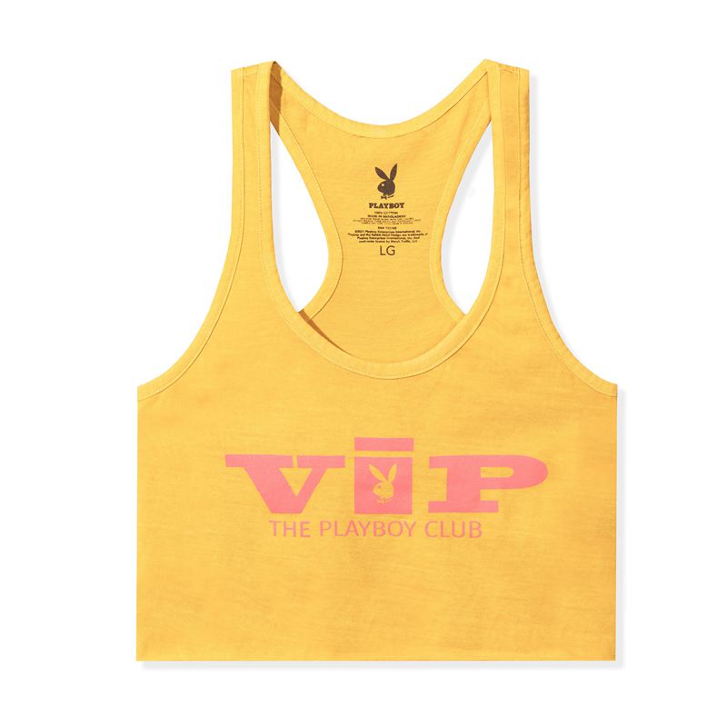 Tank Playboy Vip Club Feminino Amarelas | WVESP6891