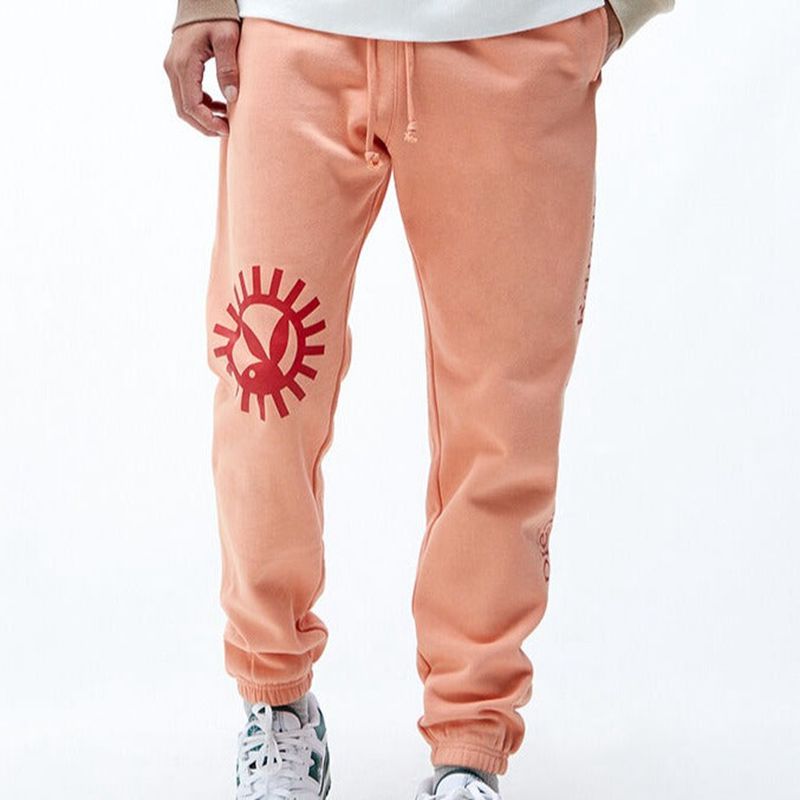 Calça De Moletom Playboy Sun Up Masculino Laranja | KTBUS5412