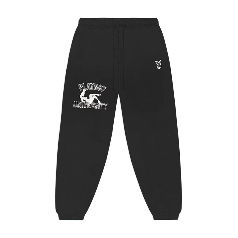 Calça De Moletom Playboy University Masculino Pretas | JLCQI5692