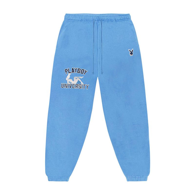 Calça De Moletom Playboy University Masculino Azuis | TKIBM8150