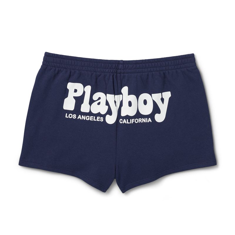 Calções Playboy Blue Crush Bikes Feminino Pretas Branco | DULMH7516