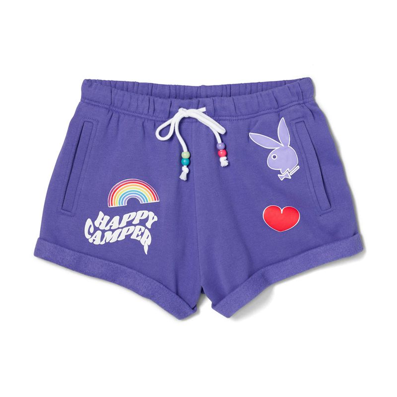 Calções Playboy Cabin Fever Sweats Feminino Roxo | HOJGY7325