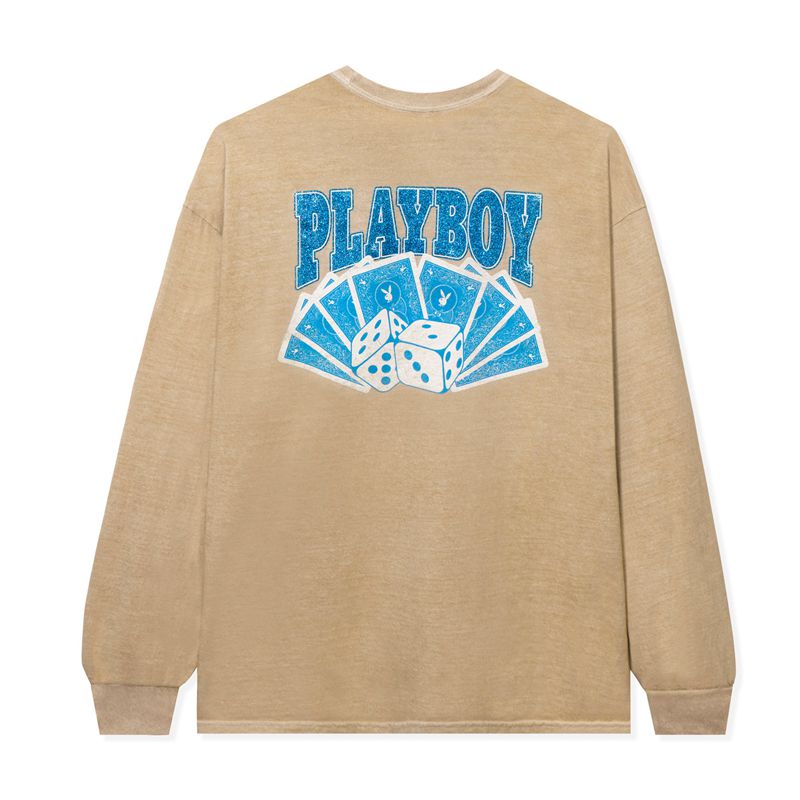 Camisas Playboy Casino Long Sleeve Masculino Marrom | XYEAM8271