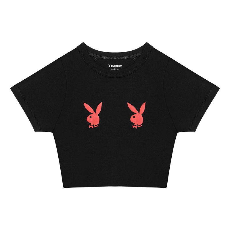 Camiseta Playboy Bunnies Baby Feminino Cinzentas Escuro | EKBGX6815