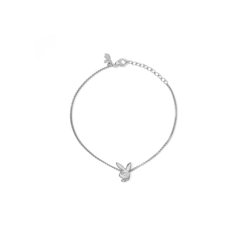 Joalheria Playboy Bunny Chain Bracelet Feminino Prateadas | BUTEL0745