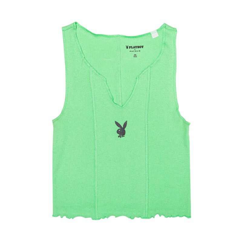 Tank Playboy Diy Feminino Verdes Verdes | ECNAS1970